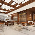 SOMATCH Coffee Shop Interior With Wooden Counter Coffee Machines Plants And Coffee Making Art