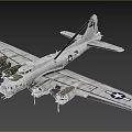Military Fighter Jet With Propeller Engines And US Air Force Insignia In Blue Sky