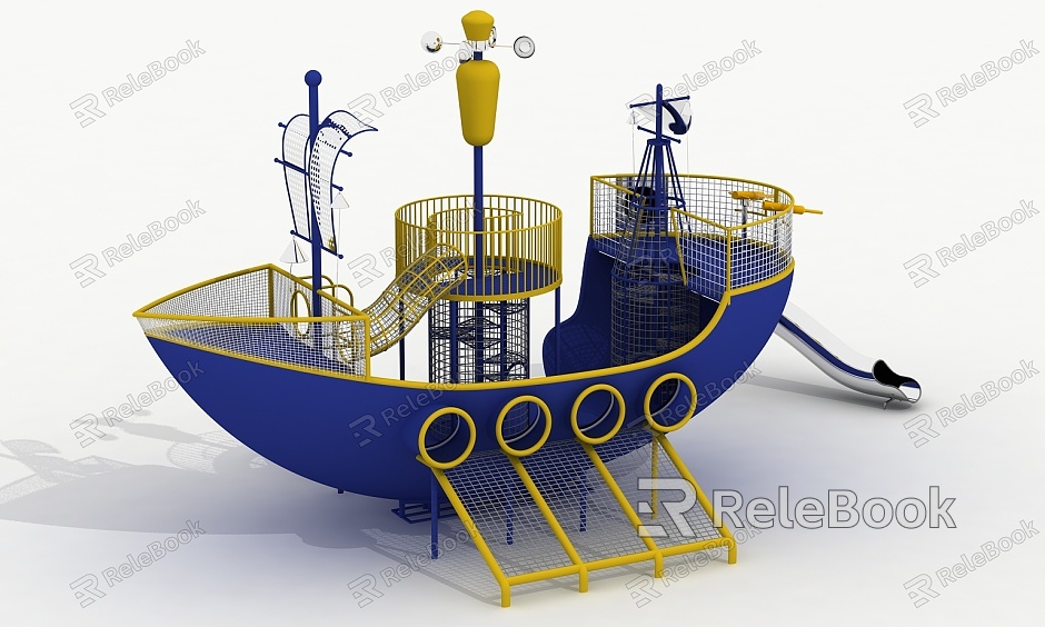 Large Sailing Amusement Equipment Children's Unpowered Amusement Equipment Sailing Slide Hull Amusement Equipment model