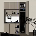 Modern Wooden Bathroom Cabinet With Storage Shelves And Toiletries Organizer