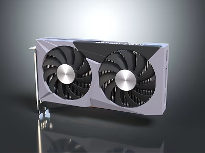 High Performance Computer Graphics Card With Dual Fans And Modern Design 3d model