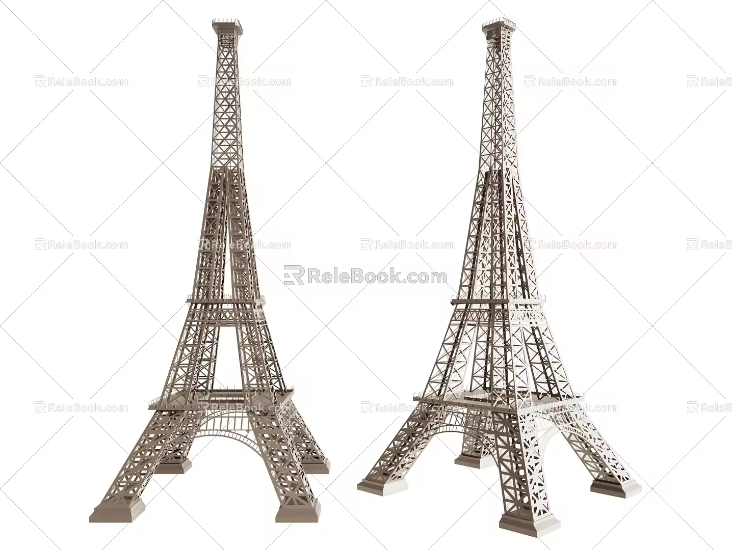 Paris Tower Landmark Architecture French Attractions Architecture World Famous Architecture 3d model