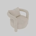 Cream Modern Sofa and Coffee Table Set Featuring Thick Armrests and Cozy Cushion