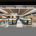 Liquor and Tobacco Store Interior Featuring Bright Lighting Neat Shelves And Various Products