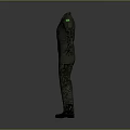 Green Military Style Jumpsuit with Multiple Embroidered Patches and Badges Design