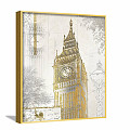 Modern Architectural Painting Gold and Silver Study Building Tower Decorative Painting 3d model