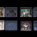 Modern Store Windows With Various Dressed Mannequins Creative Clothing Displays And Lighting