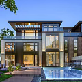 Luxury Modern Detached Villa With Swimming Pool And Outdoor Lounge Area
