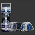 Blue And White Cylindrical Daily Use Electrical Appliances With LED Light And Transparent Design