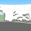 Elegant White Space Design With Arched Doorway And Curved Floral Decorations