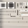 Different Types of Air Conditioner Vents Including Ceiling and Strip Designs