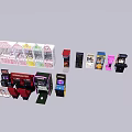 Variety of Colorful Electric Toys Featuring Different Styles And Coin Operated Automatic Models