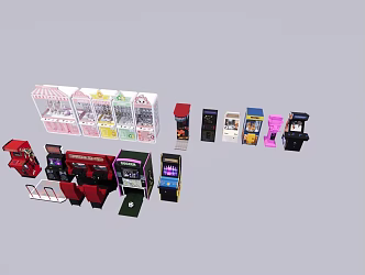 video game city equipment 3d model