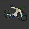 Modern Aerodynamic Bicycle With White Frame And Black Wheels Design 3d model