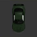 Green Woven Texture Model Car With Pink Wheels And Green Headlights 3d model