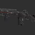 Modern Tactical Rifle With Rail System Scope And Mechanical Design Details