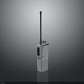 White Military Weapon Communication Device with Long Antenna Multiple Ports and Ventilation Holes