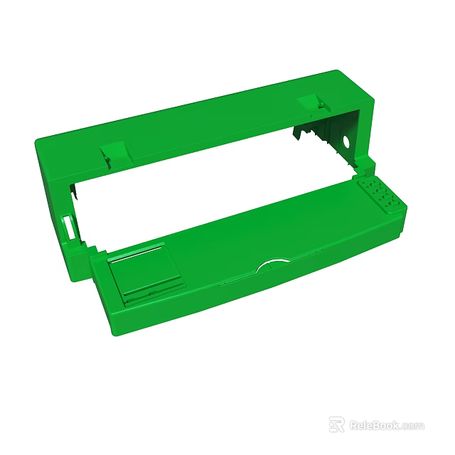 Durable Green Plastic Frame Component With Smooth Surface And Secure Fit 3d model 