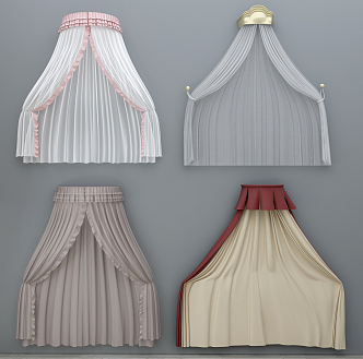 Jane Europe bed curtain 3d model