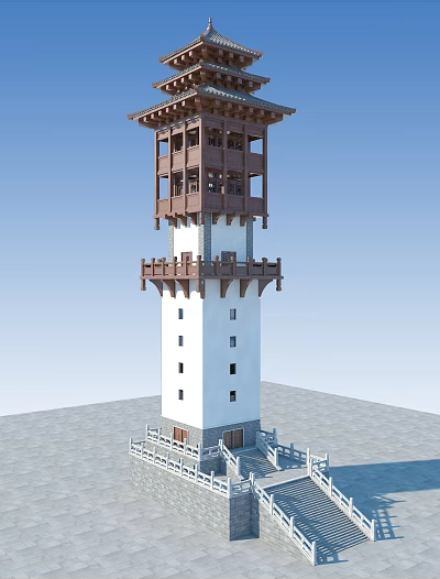 Chinese-style tower high tower 3d model Chinese-style tower high tower 3d model