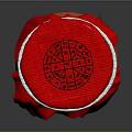 Traditional Clay Pot With Red Cloth Cover Silver Ring And Carved Patterns