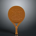 Orange Fly Swatter Practical Household Item with Round Surface Small Holes and Striped Handle