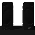 LiCheie Black Desktop Stereo Speakers With Compact Design And Clear Sound
