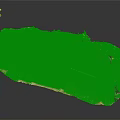Realistic Miniature Scenic Model With Rocky Terrain Green Vegetation And Wooden Rail