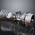 modern engine turbofan engine rocket engine 3d model