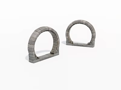 Outdoor Styling Stone Door 3d model