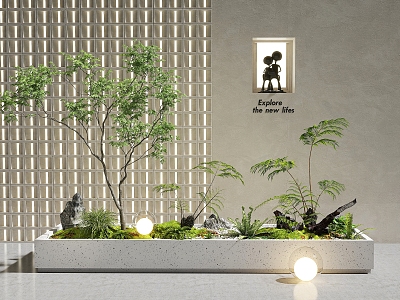 Indoor Landscape Plant Pile Landscape Greening Garden Landscape Tree model