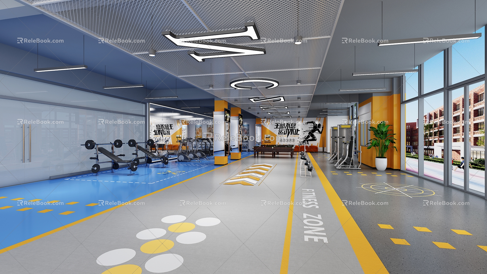 Modern Gym 3d model