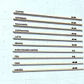 Commercial Menu Board Displaying Coffee Tea Prices And Beverage Options For Cafe