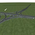 Road Infrastructure Design Featuring Multi Lane Intersection With Clear Road Markings 3d model