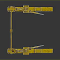 Heavy Duty Functional Vehicle With Industrial Yellow Mechanical Arm Lifting System