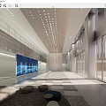 Office Lobby Research Institute Cell Theme Point Element Array Anodized Edition Technology Simple Style 3d model