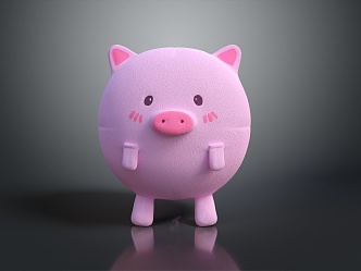 Modern Muppet Toy Muppet Pig Doll 3d model