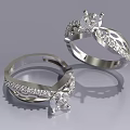 Elegant Silver Rings With Sparkling Diamonds For Luxury Jewelry Collection
