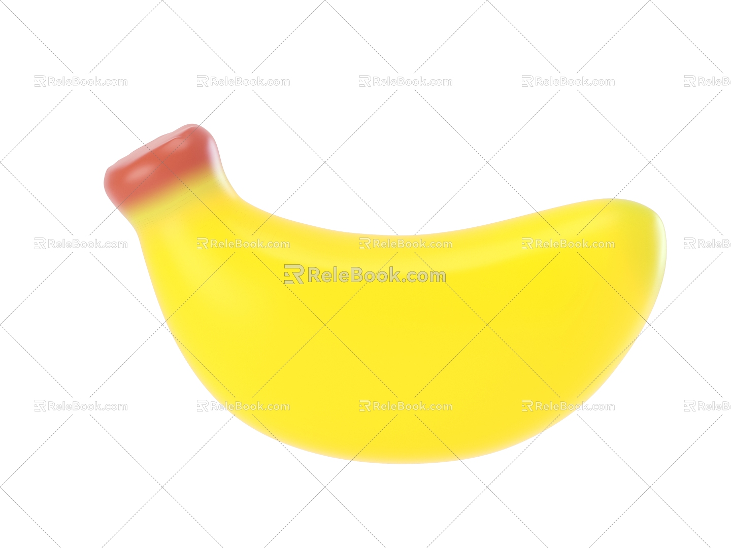 Cartoon fruit banana 3d model