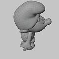 Smurf Cartoon Character With Blue Skin White Hat And Smiling Expression