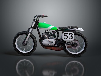 Modern Motorcycle 3d model