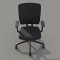 Comfortable Ergonomic Black Office Chair With Adjustable Armrests And Swivel Wheels