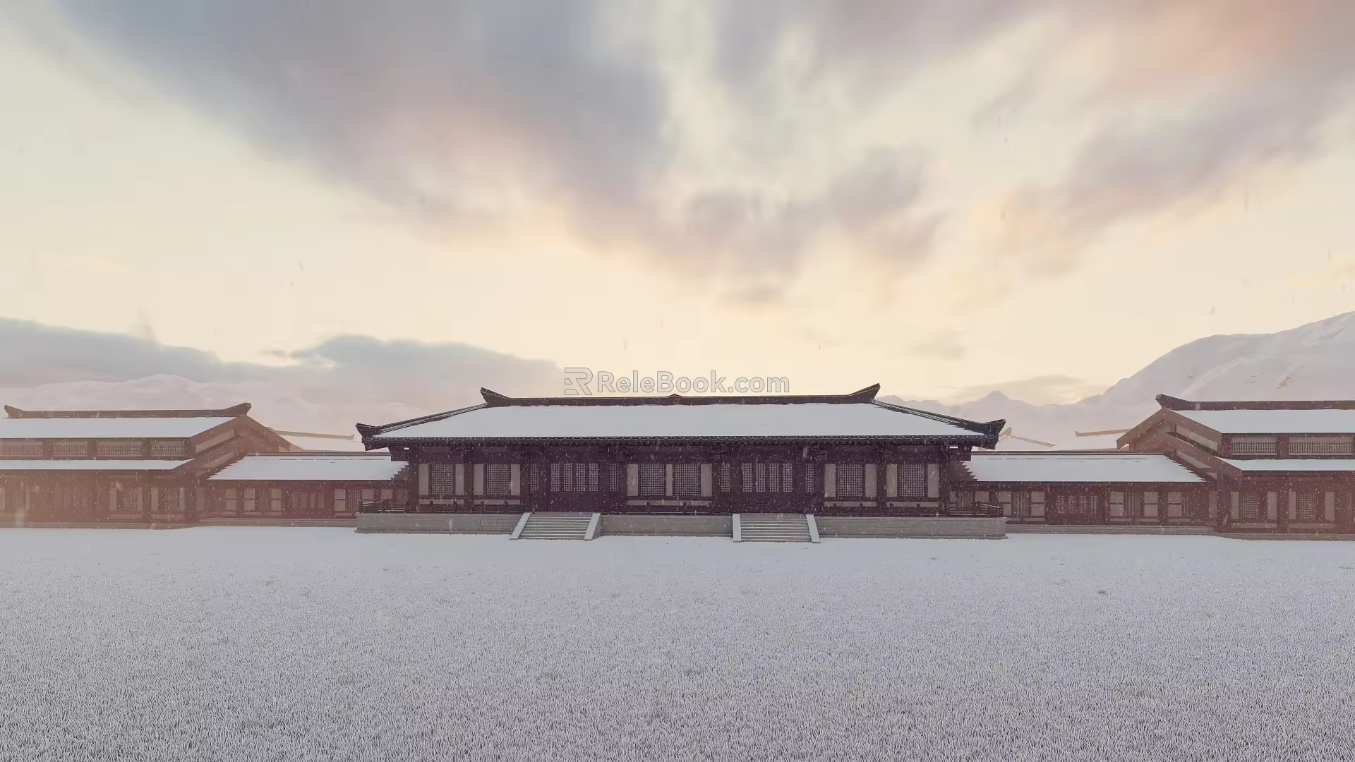 Chinese Ancient Architecture Han Dynasty Palace Qin and Han Architecture 3d model