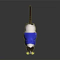 Adorable Gray And White Cat Wearing Blue Jacket With Green Emblem