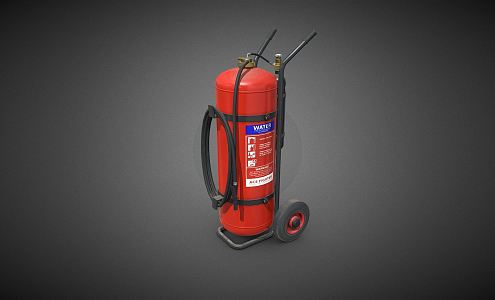 Modern fire extinguisher wheel fire extinguisher 3d model