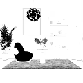 Quiet single sofa 3d model