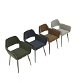 Modern Leisure Chair With Velvet Upholstery Wooden Legs And Multiple Color Options