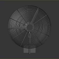 Household Desktop Electric Fan With Metal Grille And Black Cooling Blades