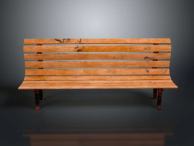 Wooden Bench With Natural Texture For Architectural Outdoor Garden And Park Areas 3d model