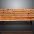 Wooden Bench With Natural Texture For Architectural Outdoor Garden And Park Areas